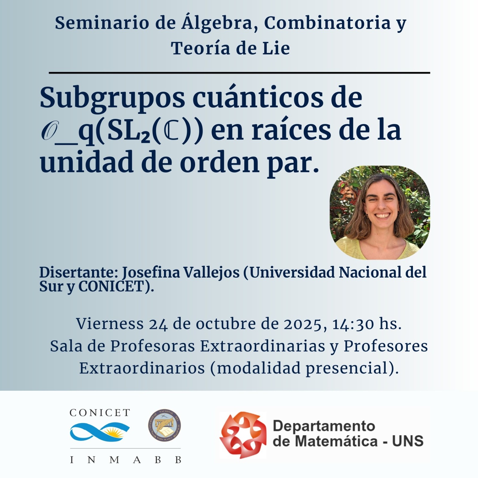 Seminario de Álgebra, Combinatoria y teoría de Lie